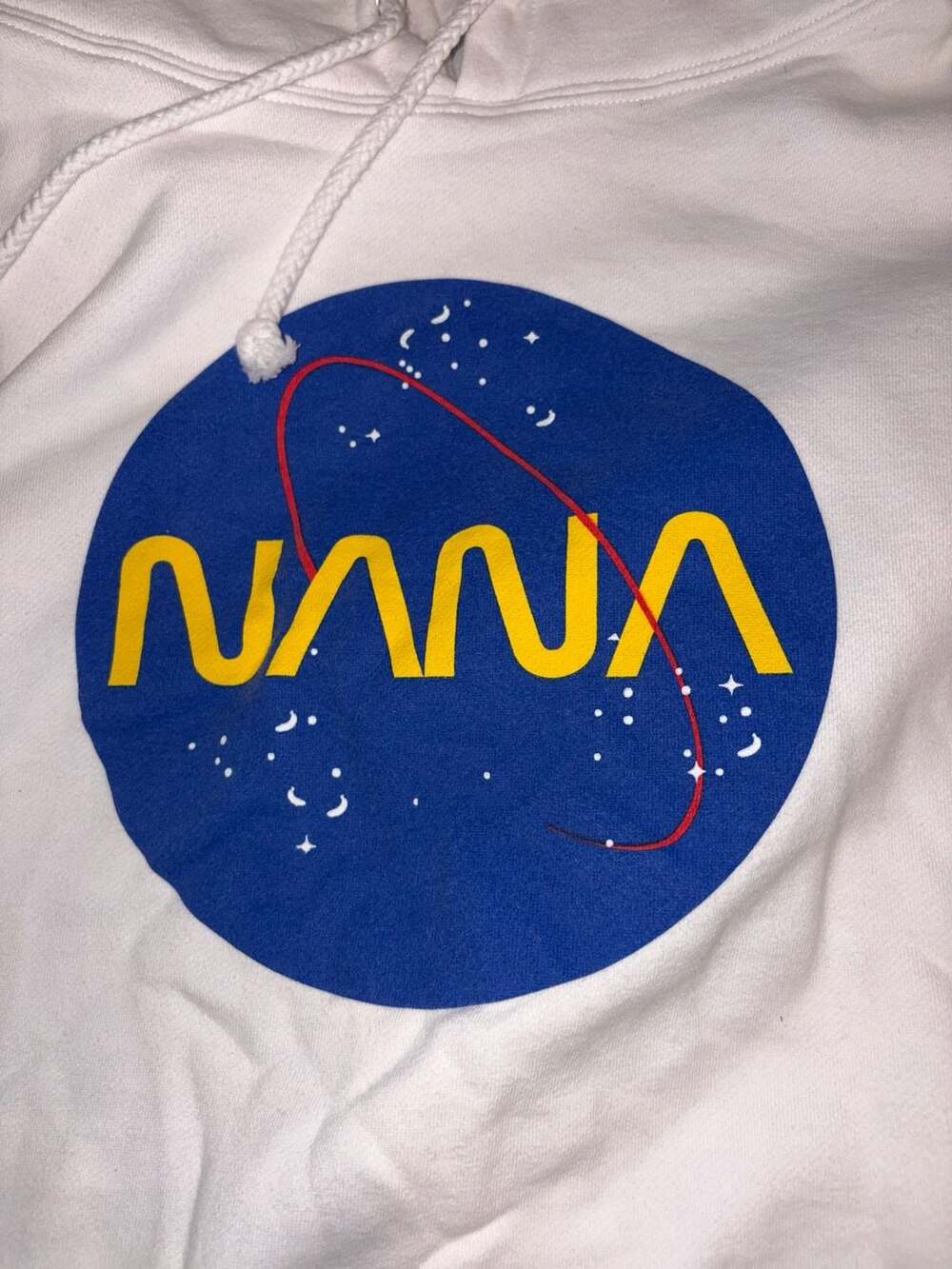 Golden State Banana Hoodie Size XL White NaNa Parody NASA